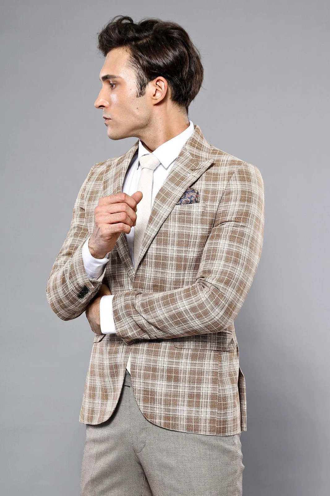 15441 Beige Blazer Jacket