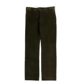 A KIND OF GUISE RELAXED TAILORED TROUSERS OLIVE CORDUROY