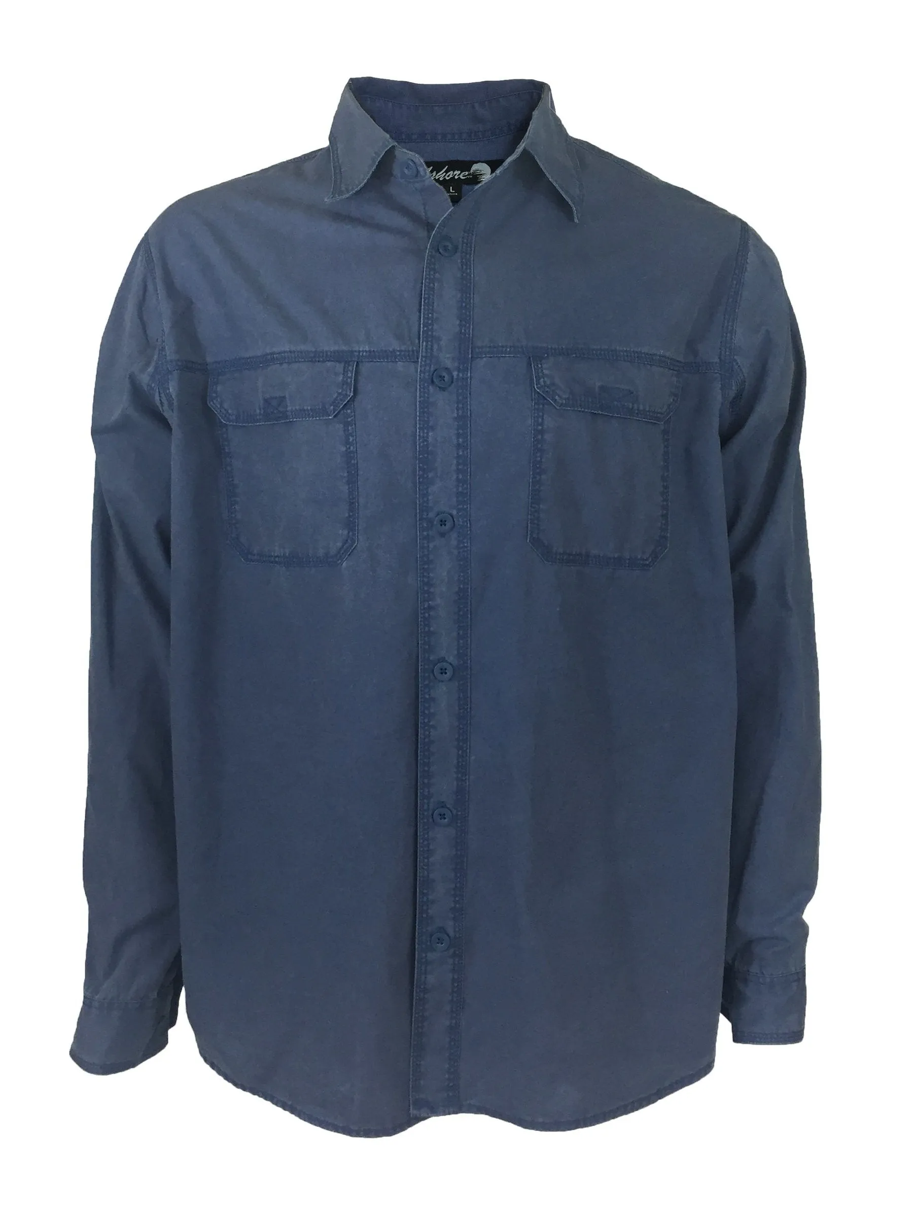 ASHORE Men High Quality Washed Vintage Rugged Cotton Solid Shirt