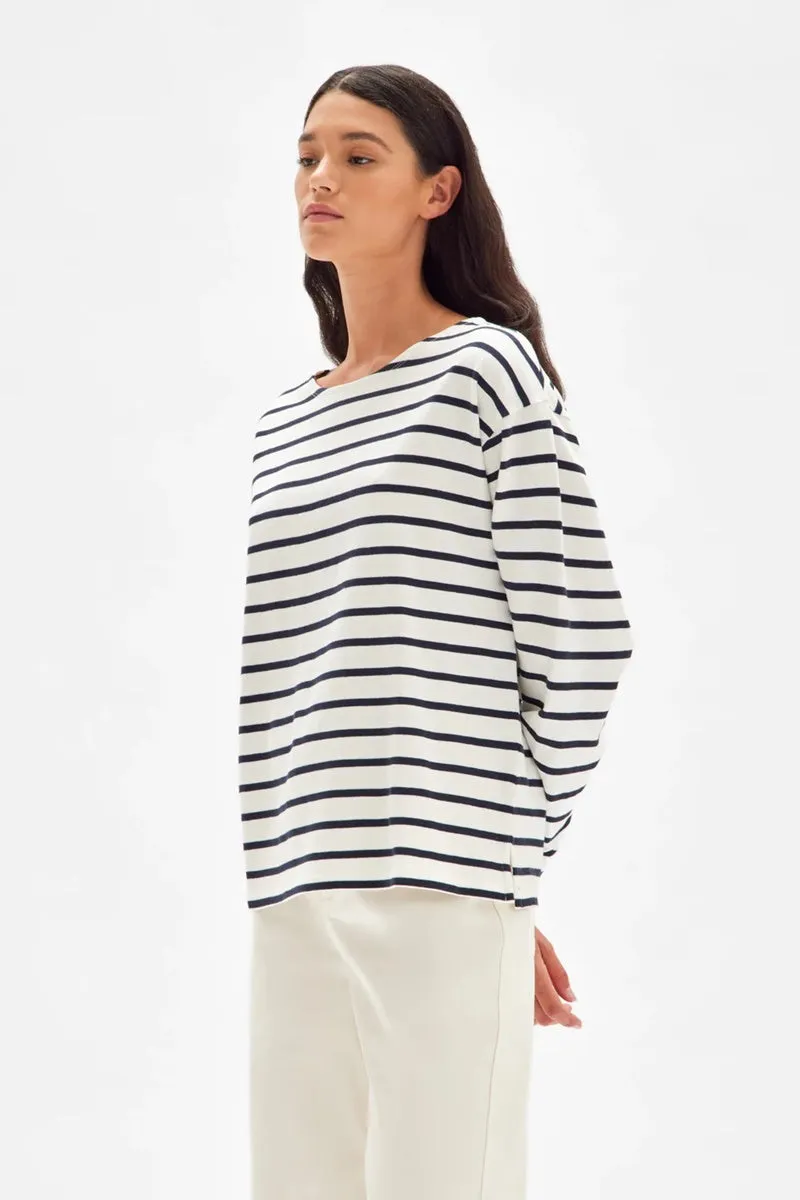 Assembly Label - Bateau Long Sleeve Tee - True Navy Stripe