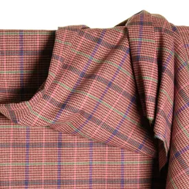 Atelier Jupe - Red Checked Cotton Mix Fabric