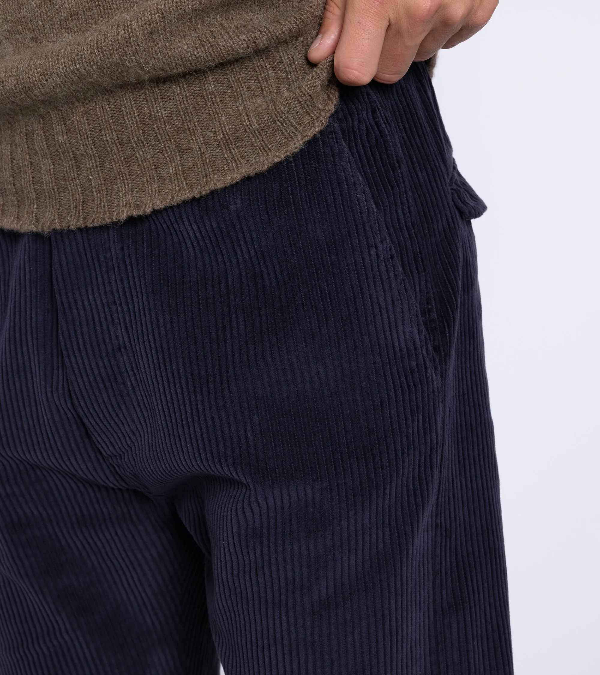 Barena Tosador Demi Cotton Cord Easy Trousers: Navy