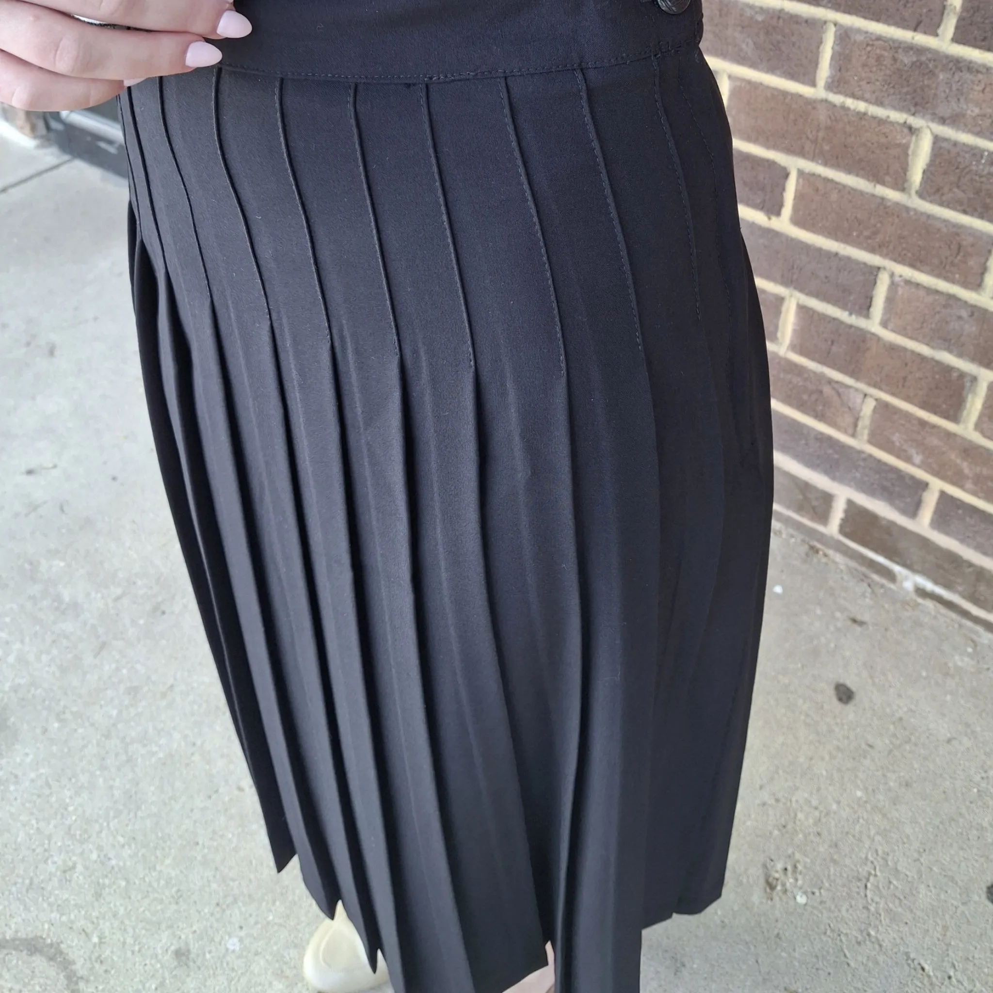 Black Pleated Skirt 27"