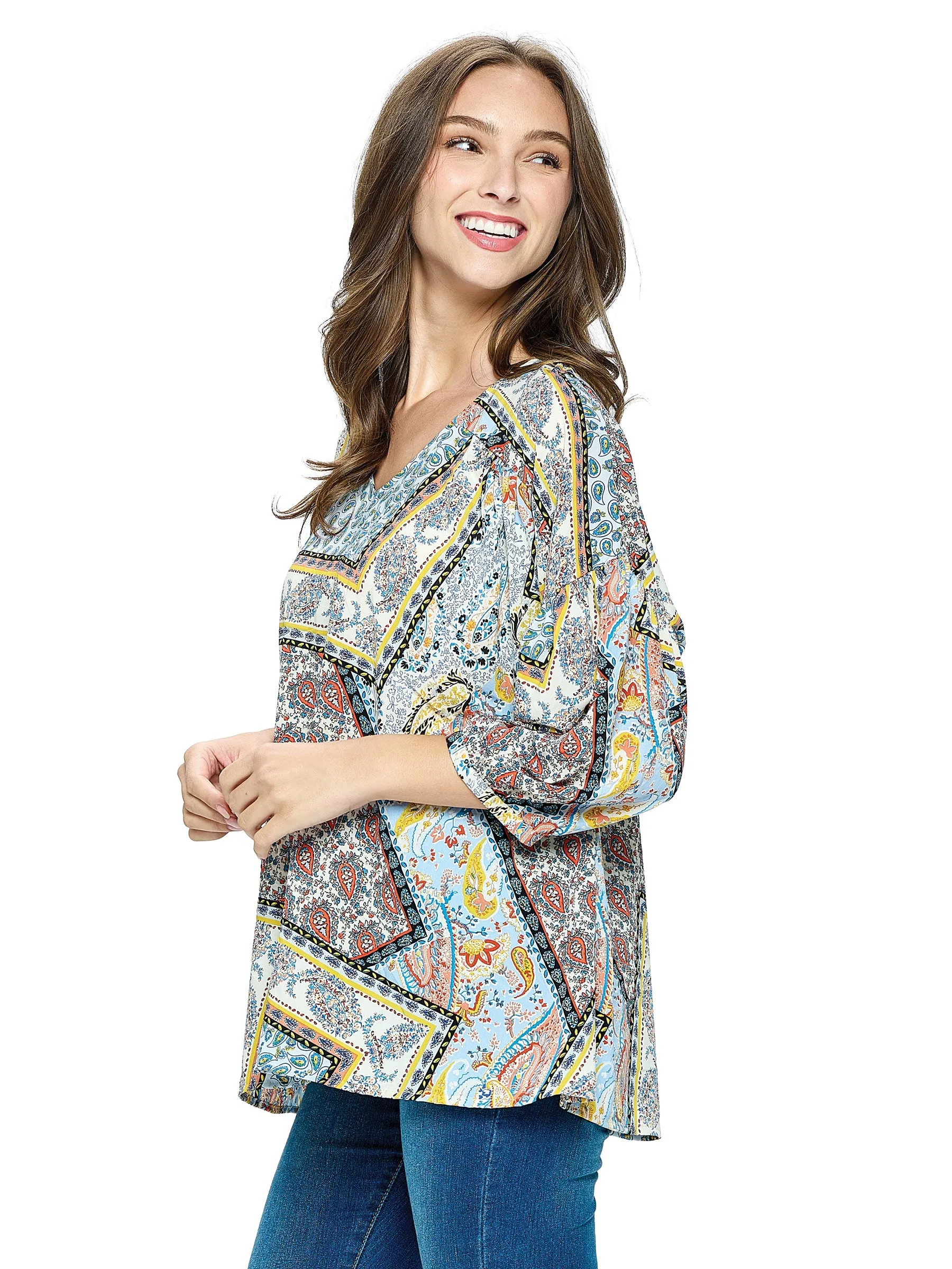 Blouse Patchwork Print Pattern