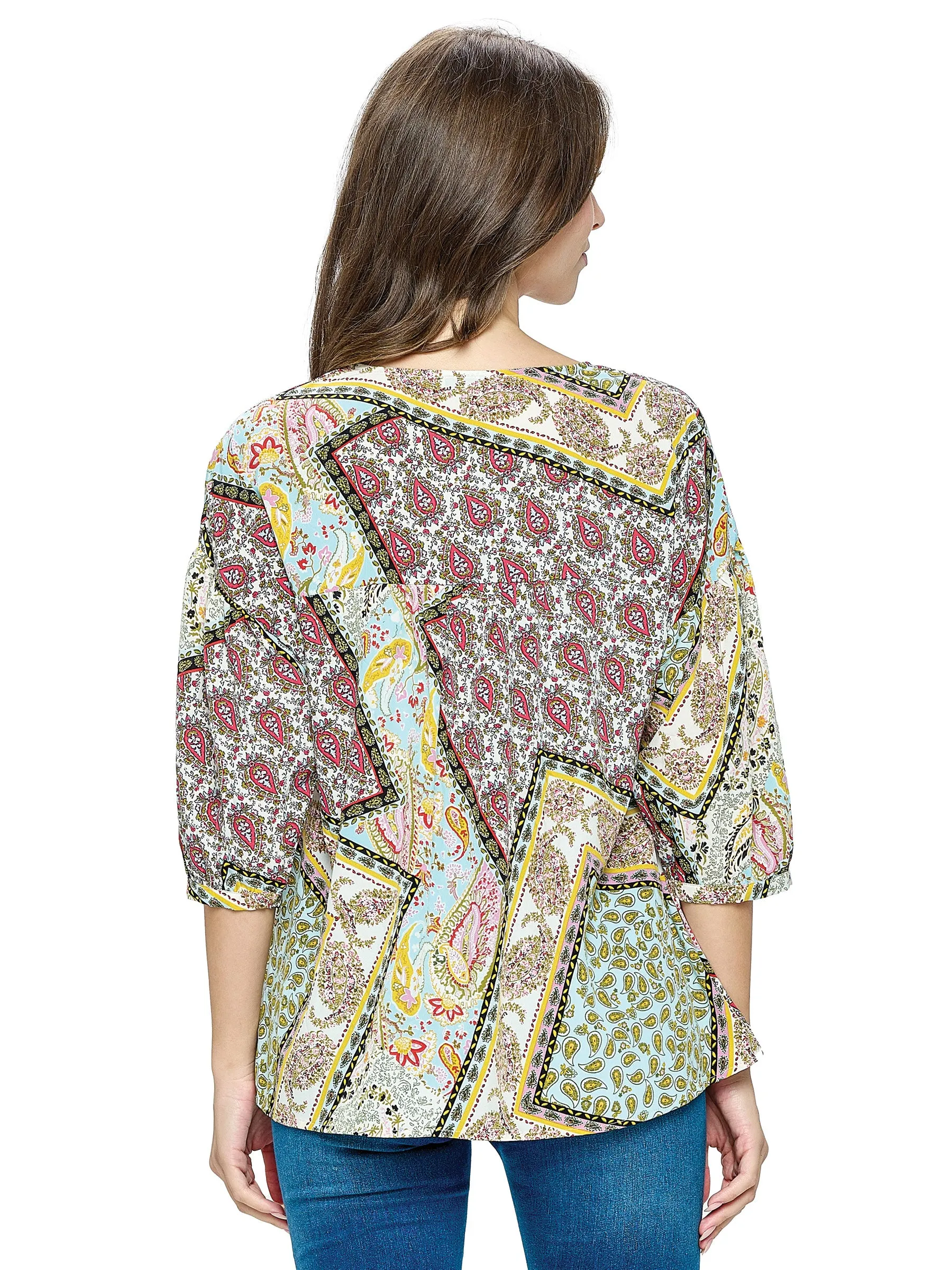 Blouse Patchwork Print Pattern