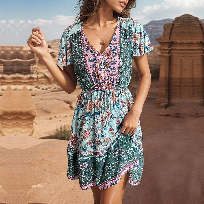 Bohemian folk dress_CWDSD3463