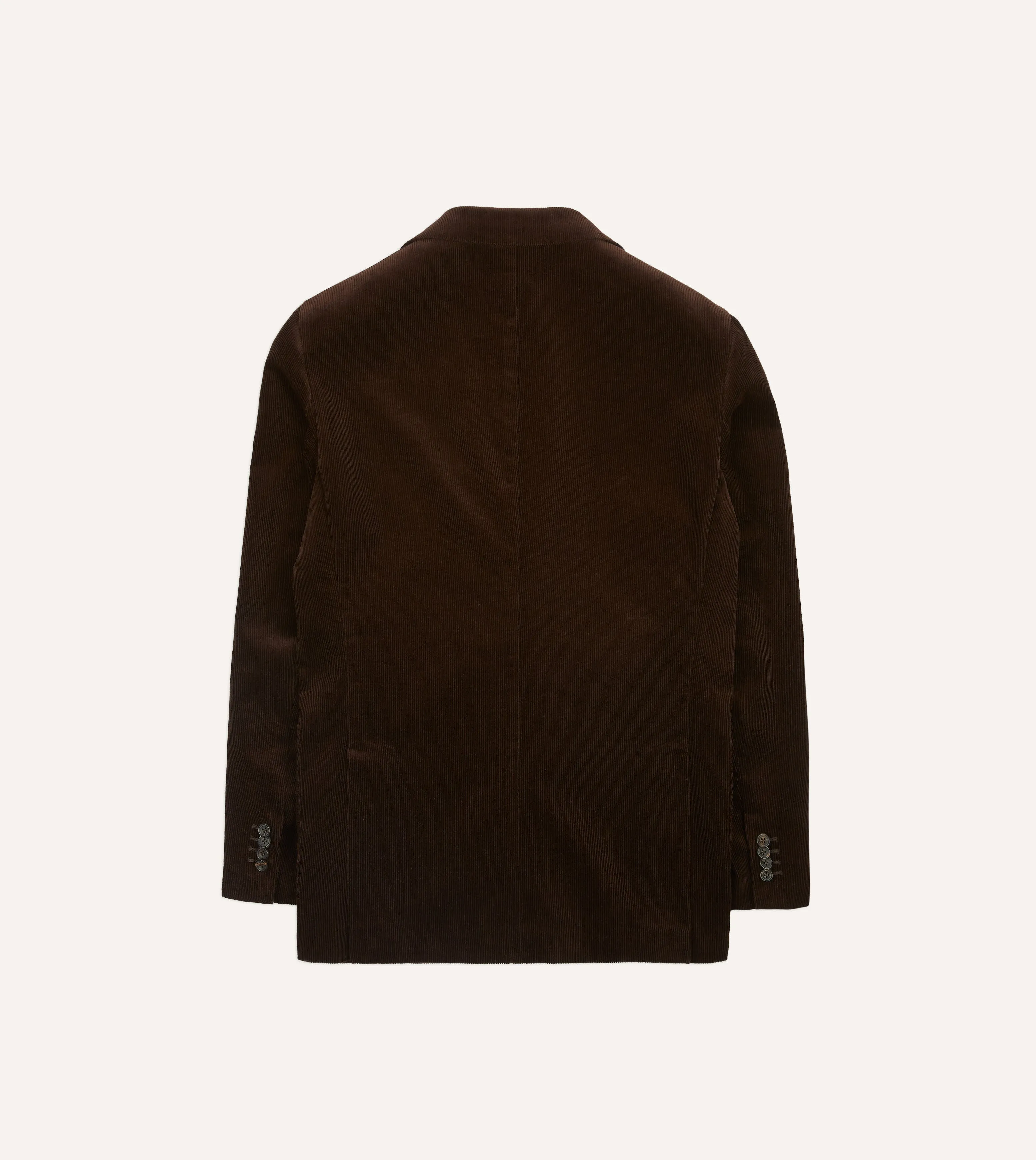 Brown Mid-Wale Cotton Corduroy Tailored Jacket