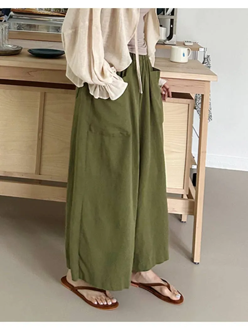 CASUAL LOOSE RAMIE WIDE-LEG PANTS_CWBLP0737