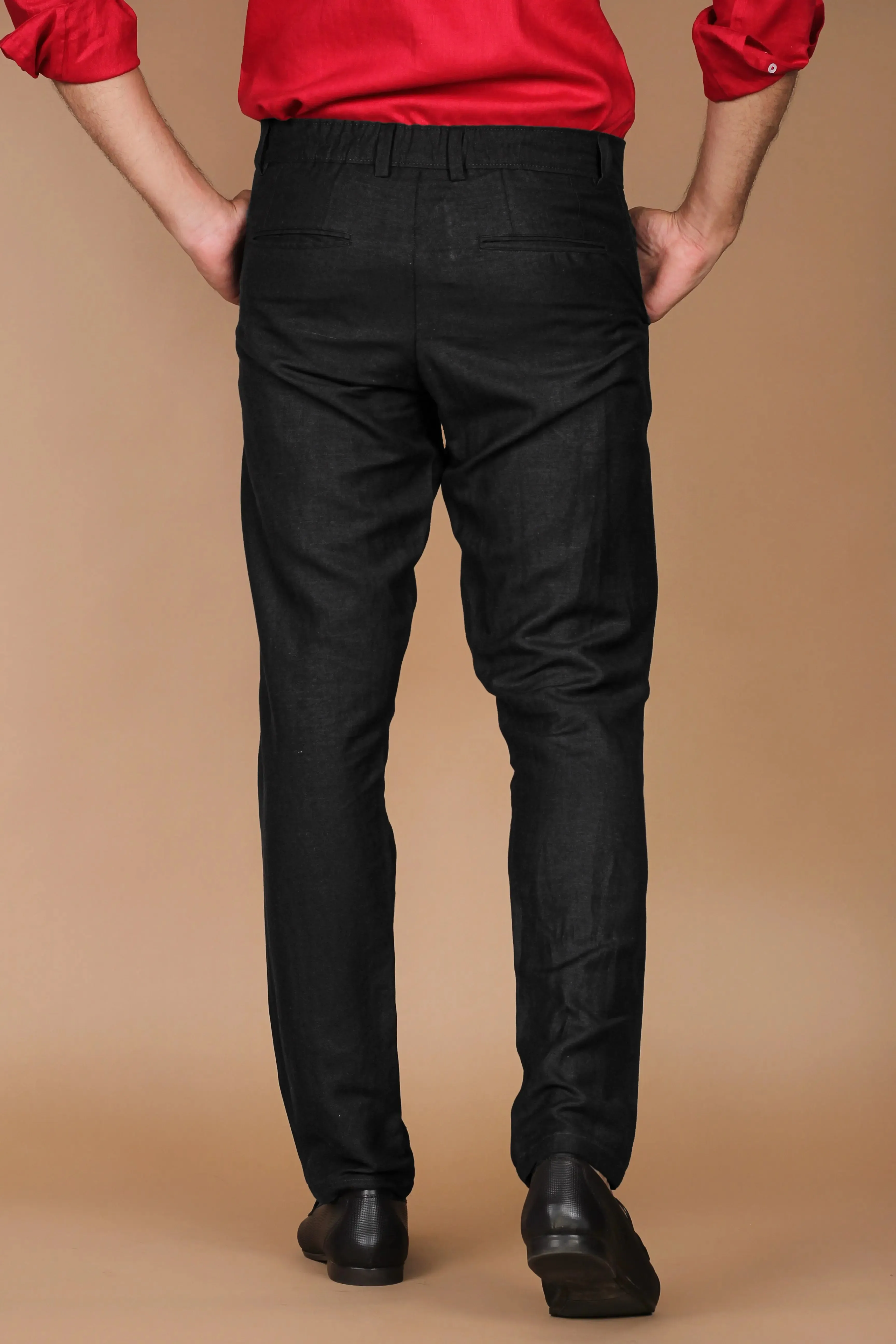 Charcoal Grey Linen Trousers