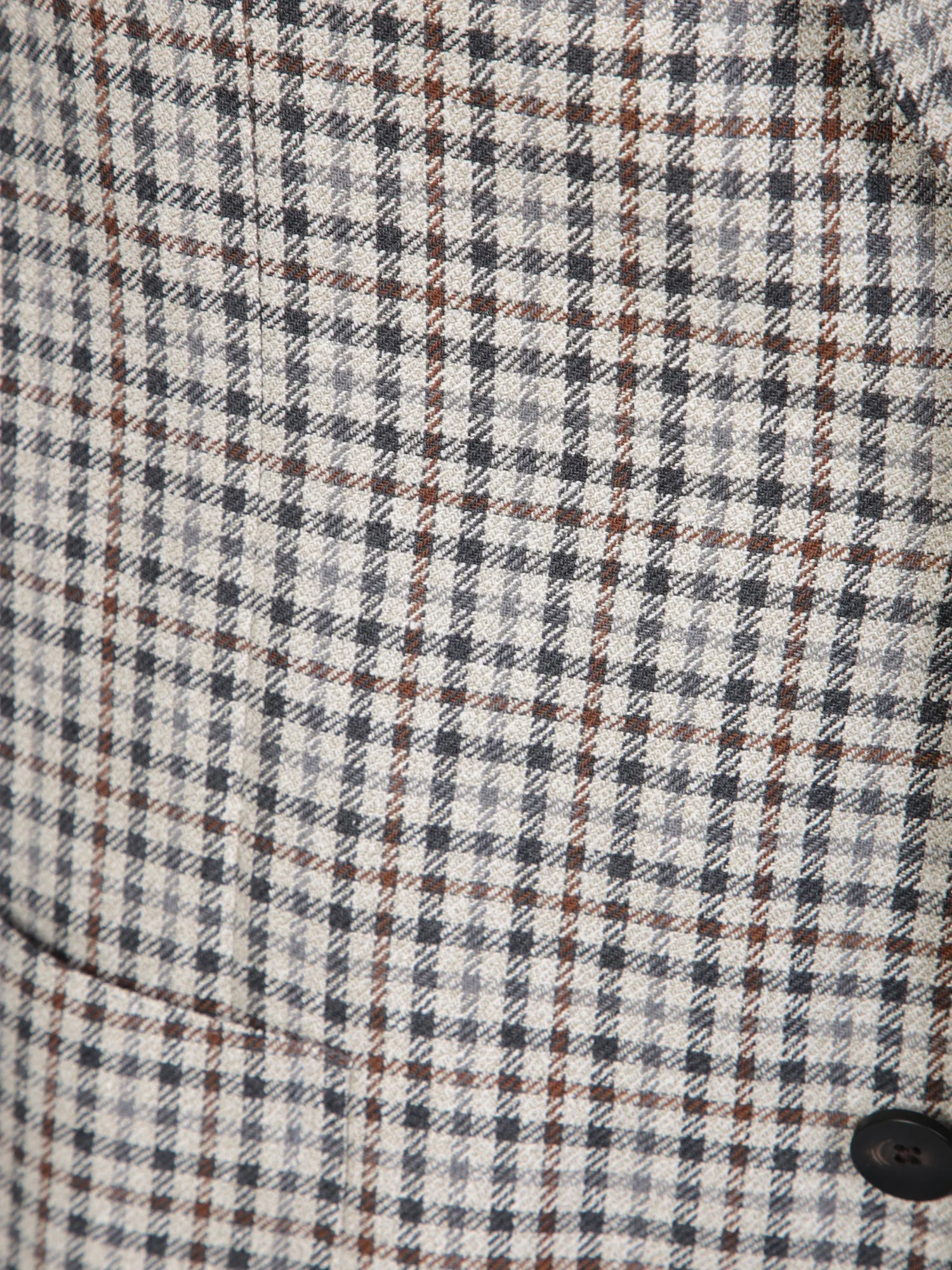 Checked single-breasted beige jacket