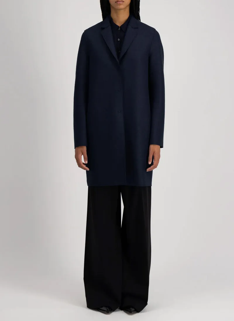 Cocoon Pressed Wool Coat