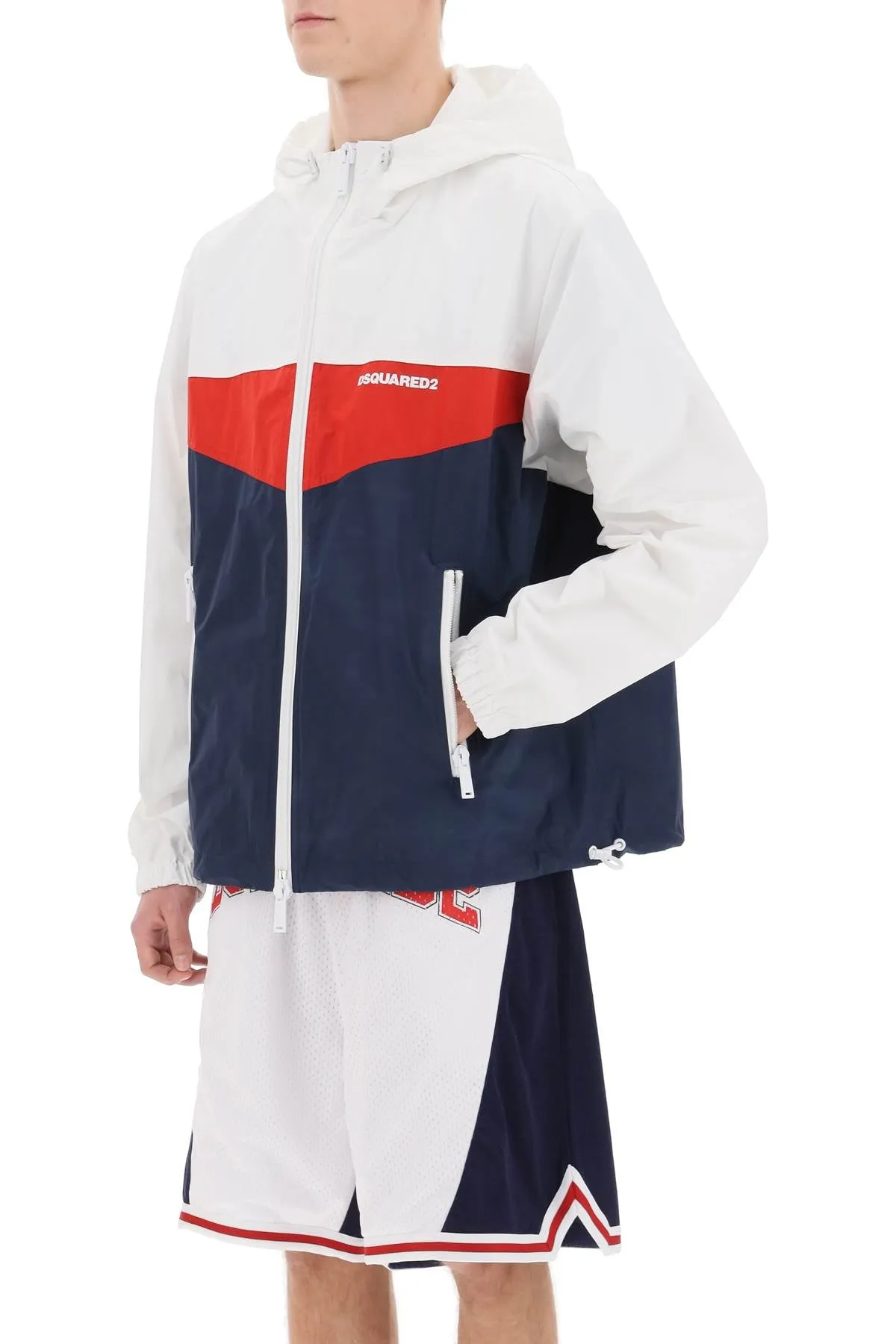 color block windbreaker jacket