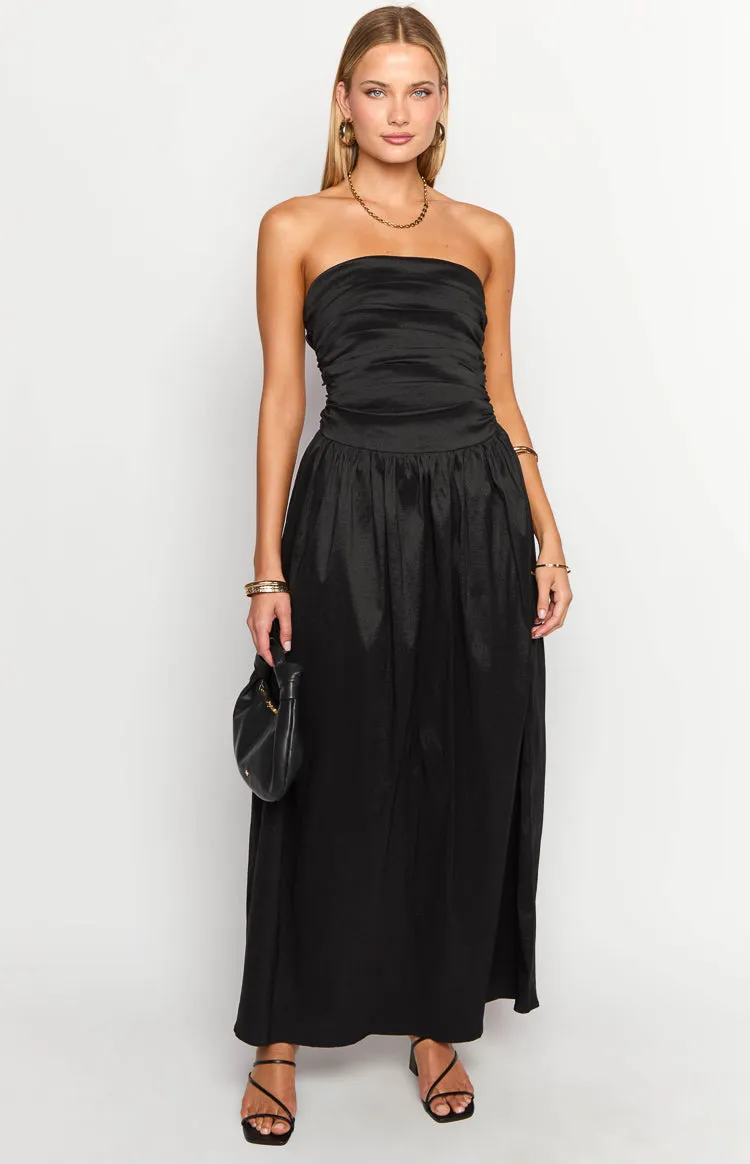 Dayton Black Strapless Maxi Dress