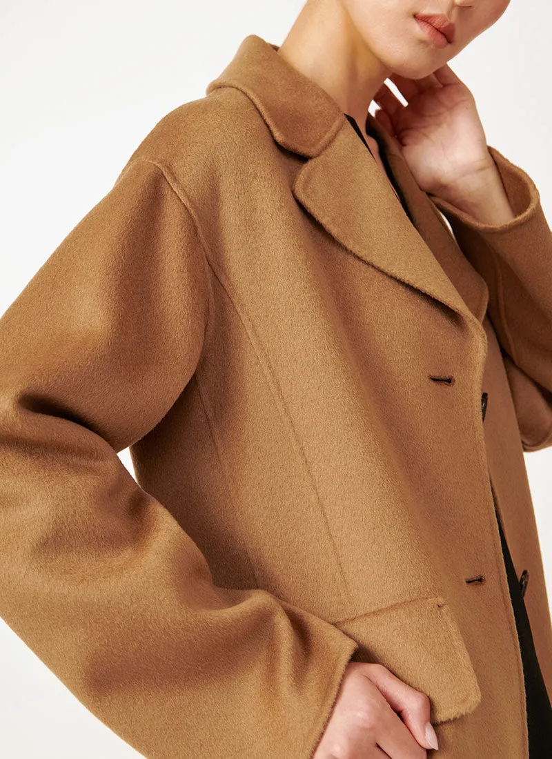 Doppio Bronze Wool Coat