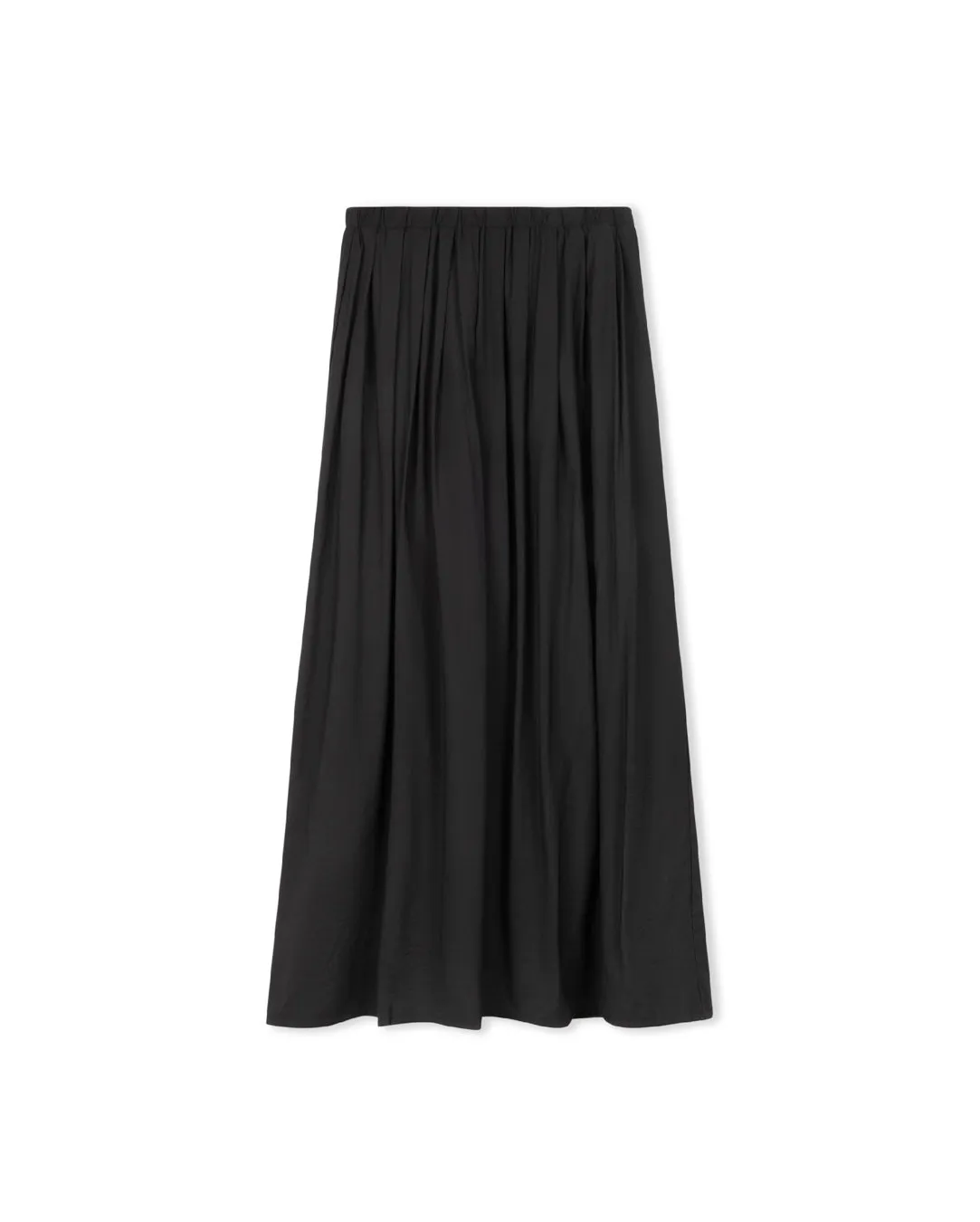 Elastic Waisted Pleated Skirt