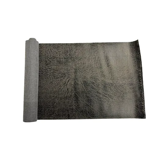 Espresso Black Vintage Distressed Faux Leather Suede Vinyl Fabric