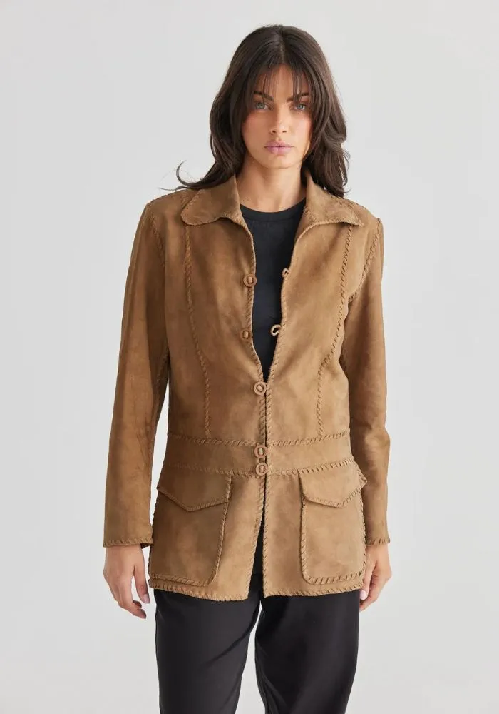 Freedom Suede Jacket- Tan