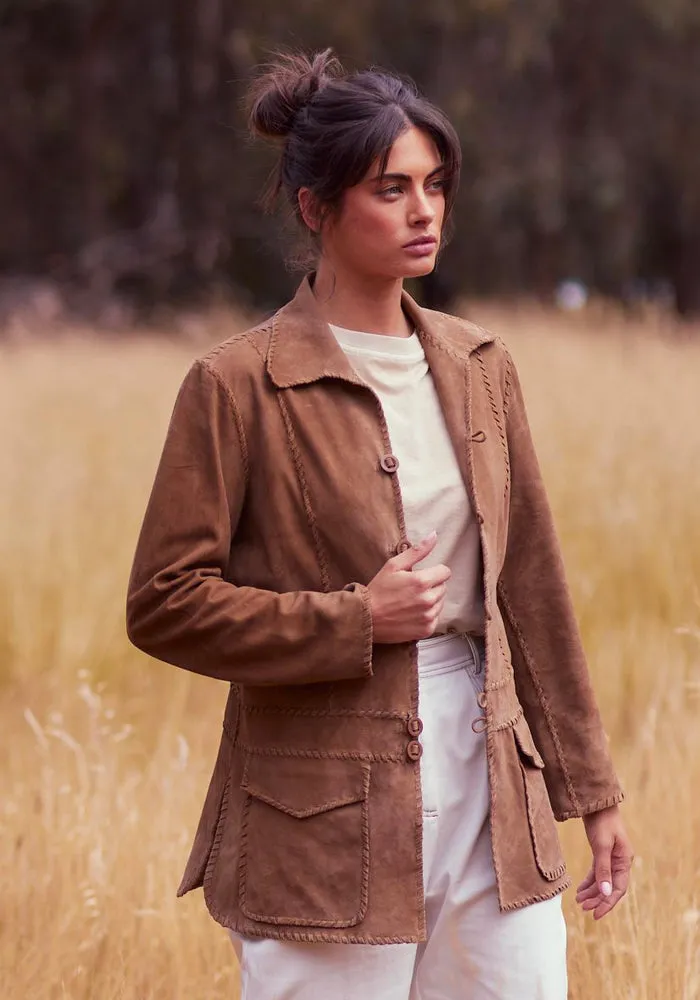 Freedom Suede Jacket- Tan