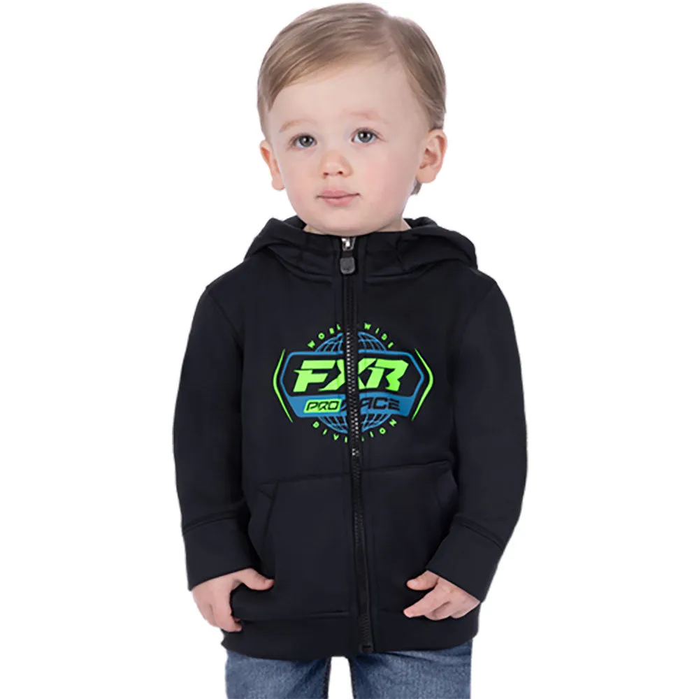 FXR Toddler Race Division Tech Zip Hoodie Black/Lime