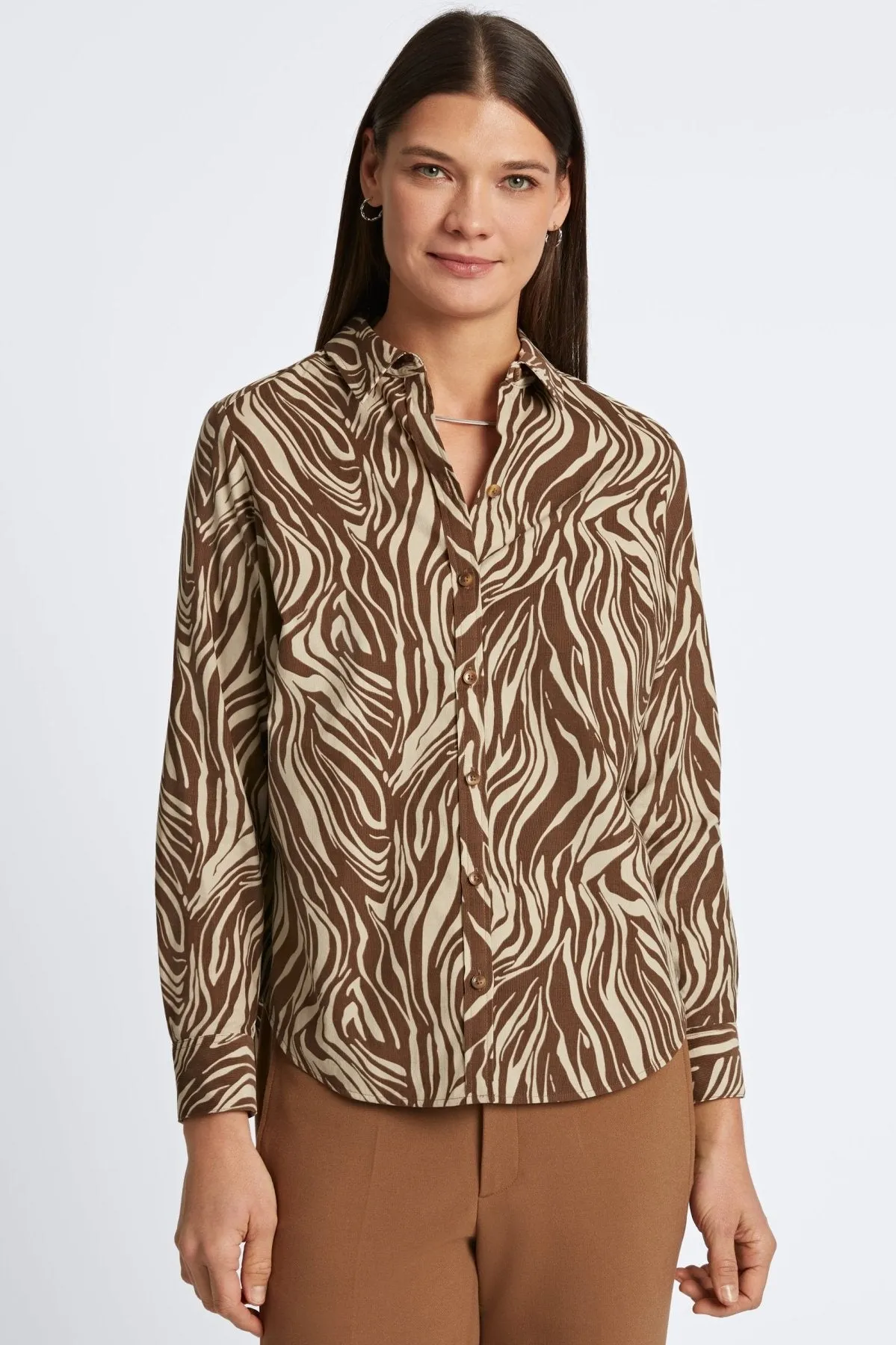 Haven Abstract Zebra Corduroy Shirt