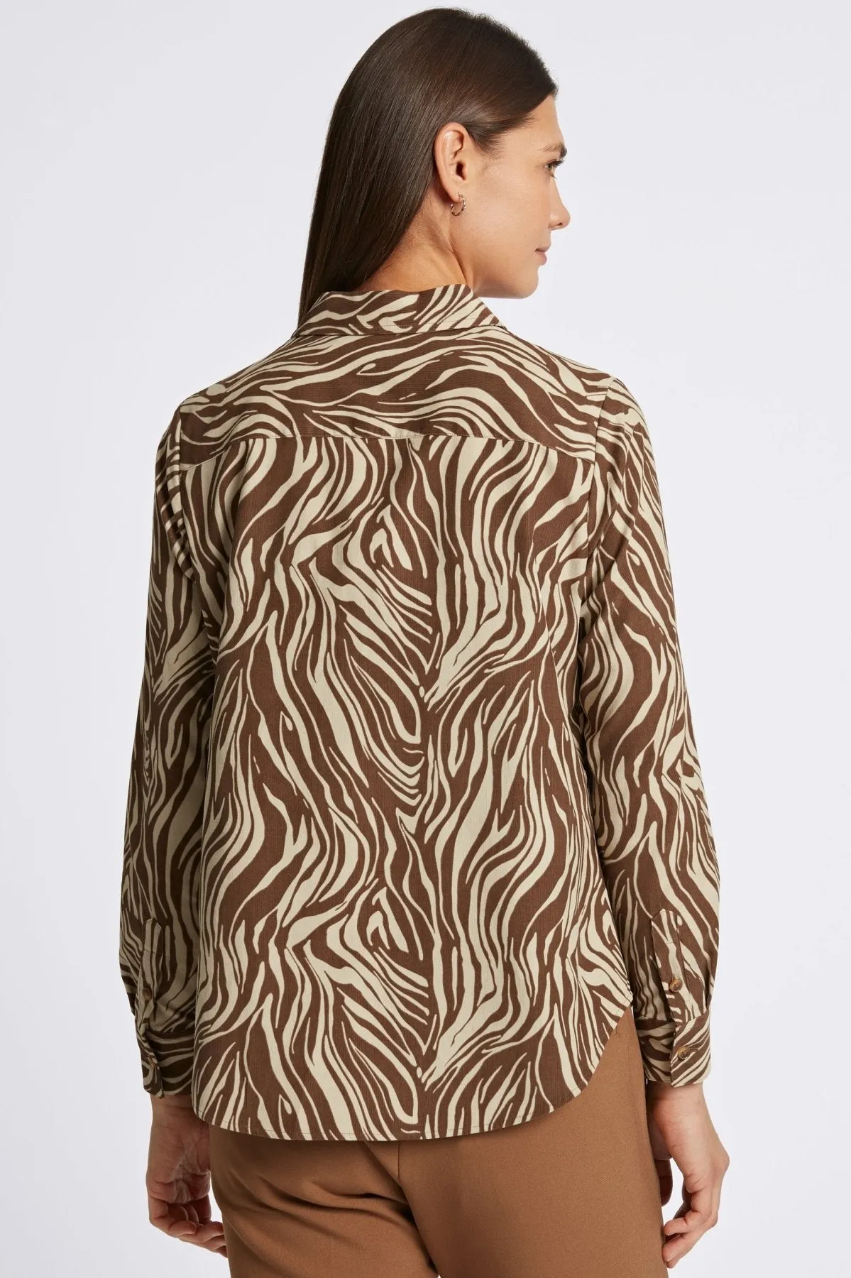 Haven Abstract Zebra Corduroy Shirt