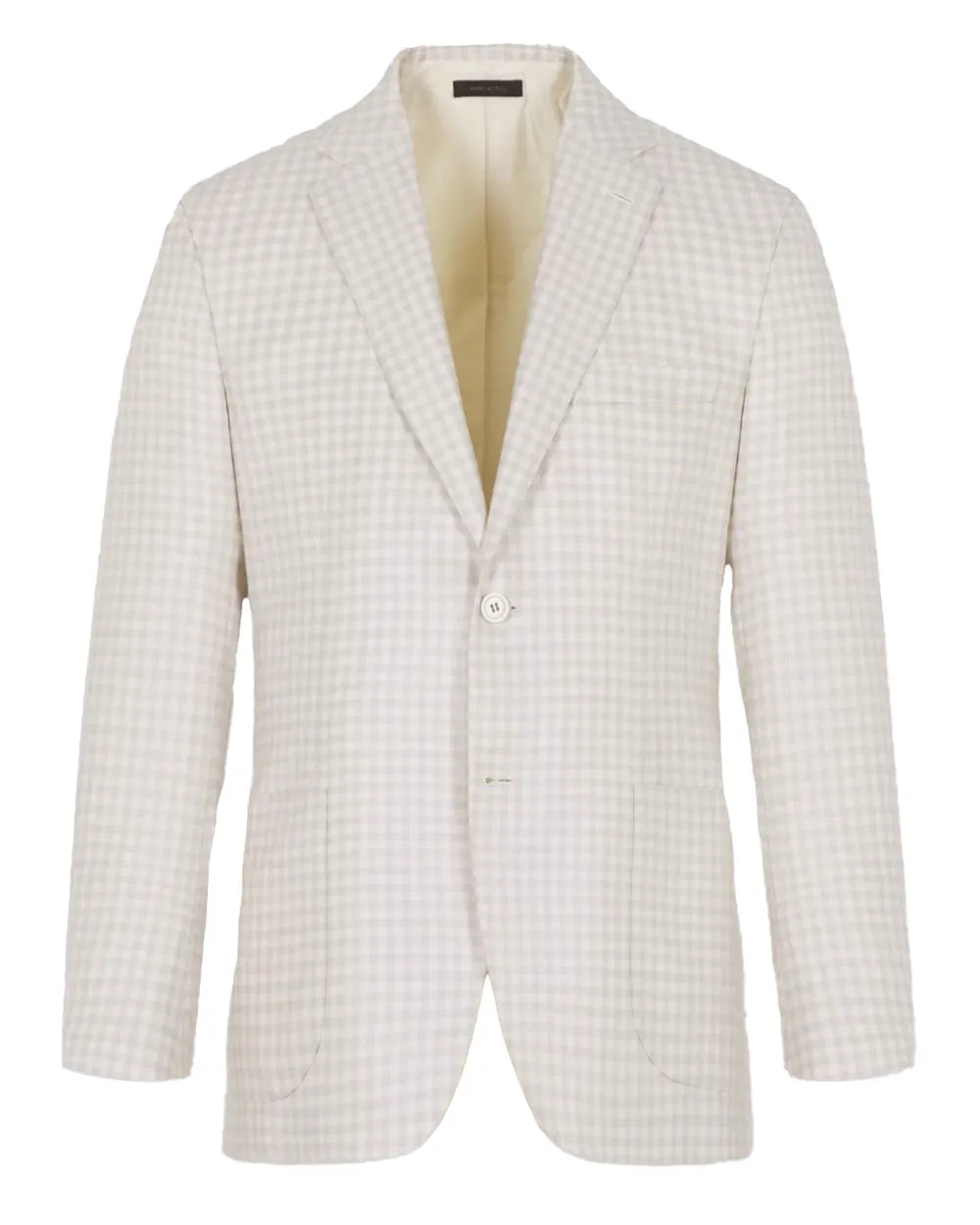 Ivory and Grey Checked Sportcoat