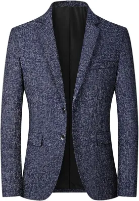 Jinda Men's Long Sleeve Suit Jacket Fashion Blazer Jacket Business Formal Casual Soft Notch Collar Blazer - S4169880