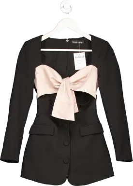 Lavish Alice Black Bow Detail Blazer Dress UK 6