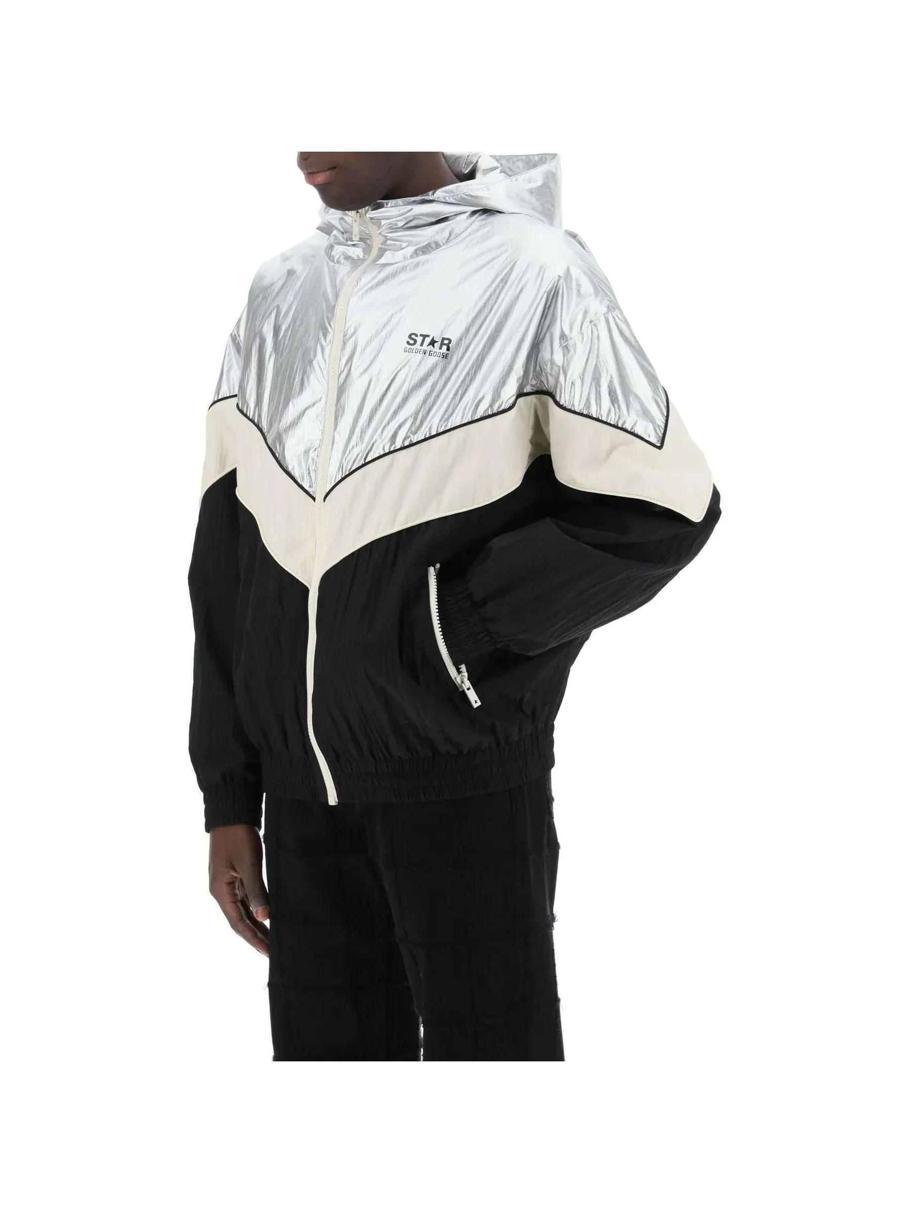 Lens Patchwork Windbreaker