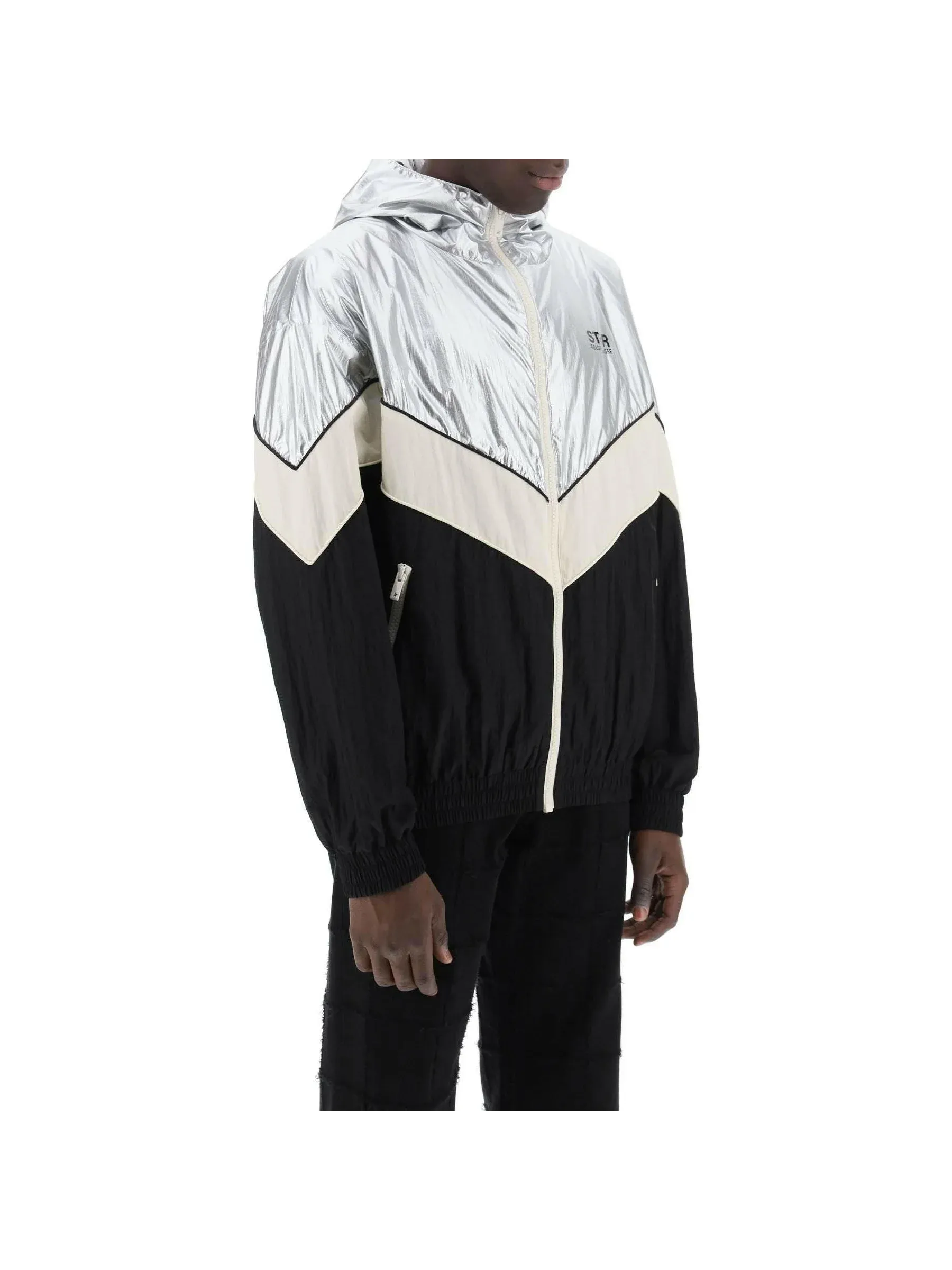 Lens Patchwork Windbreaker