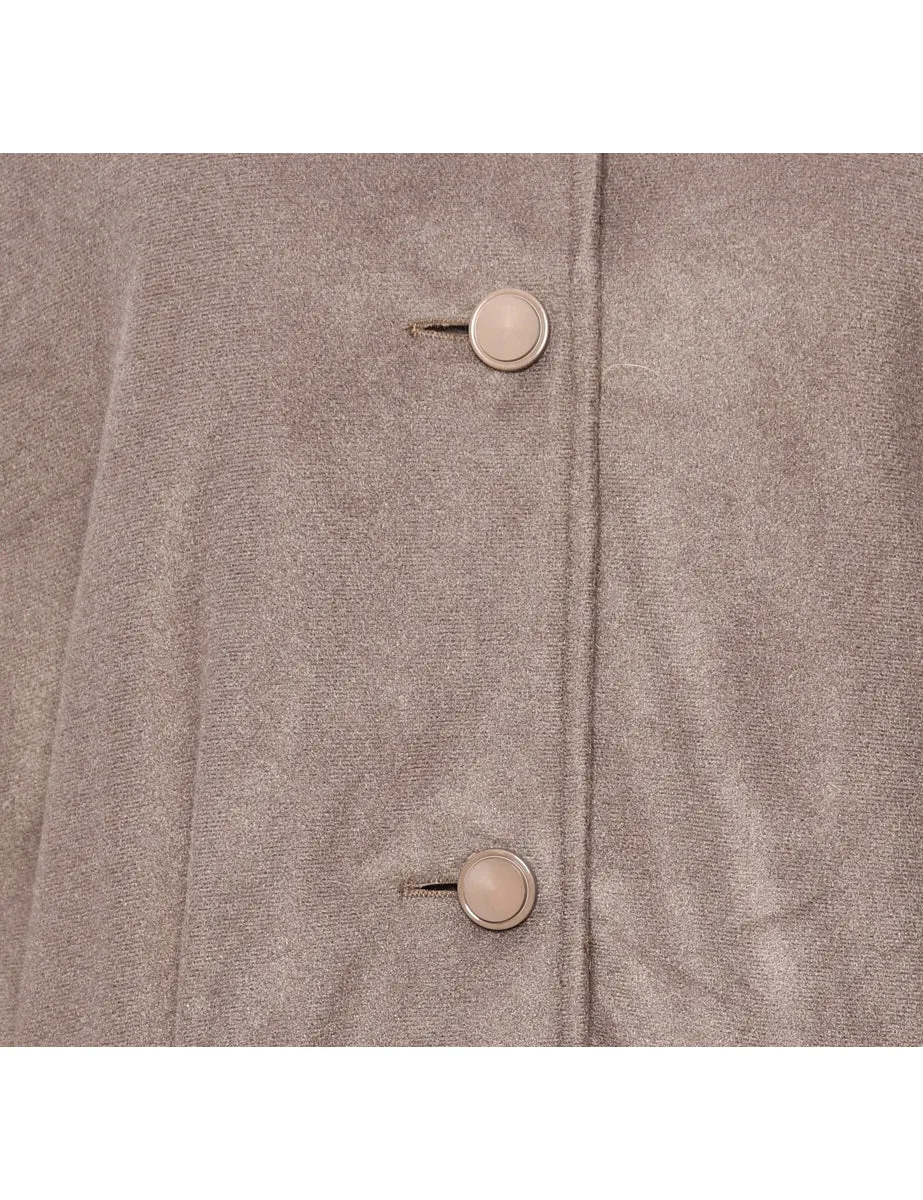 Light Brown Wool Coat - L