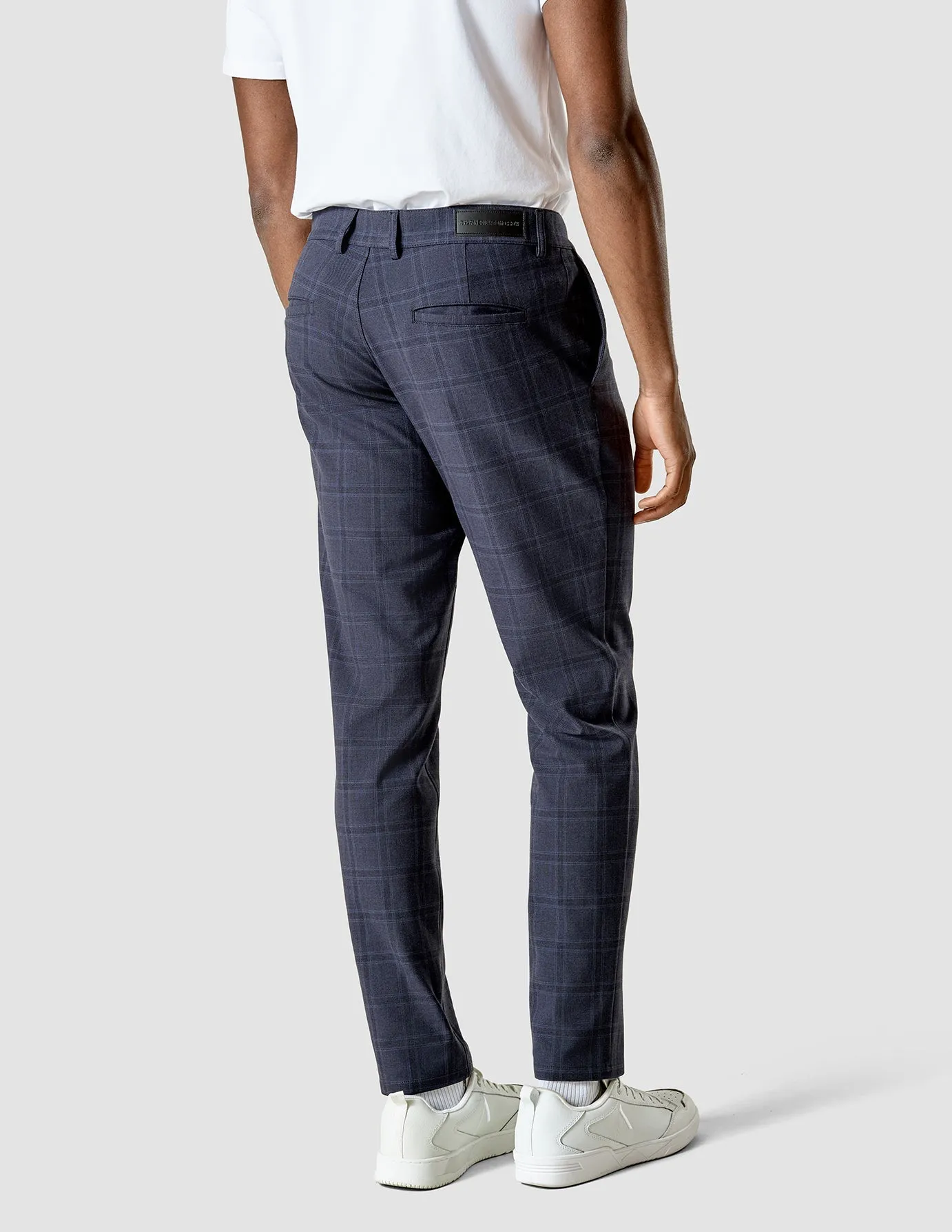 Limited Check Pants Slim Midnight Blue