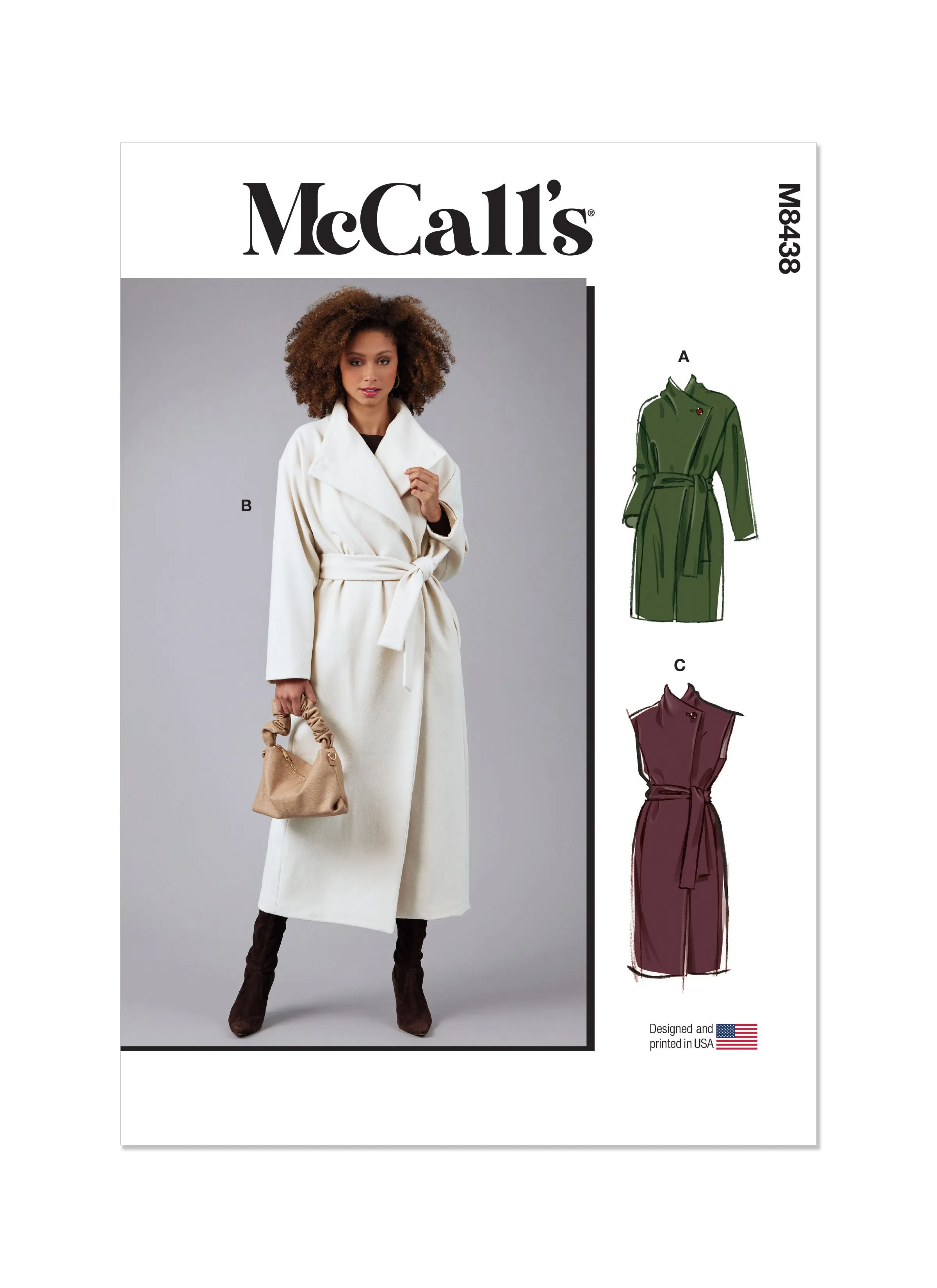 McCall's sewing pattern M8438 Misses' Coats and Vest