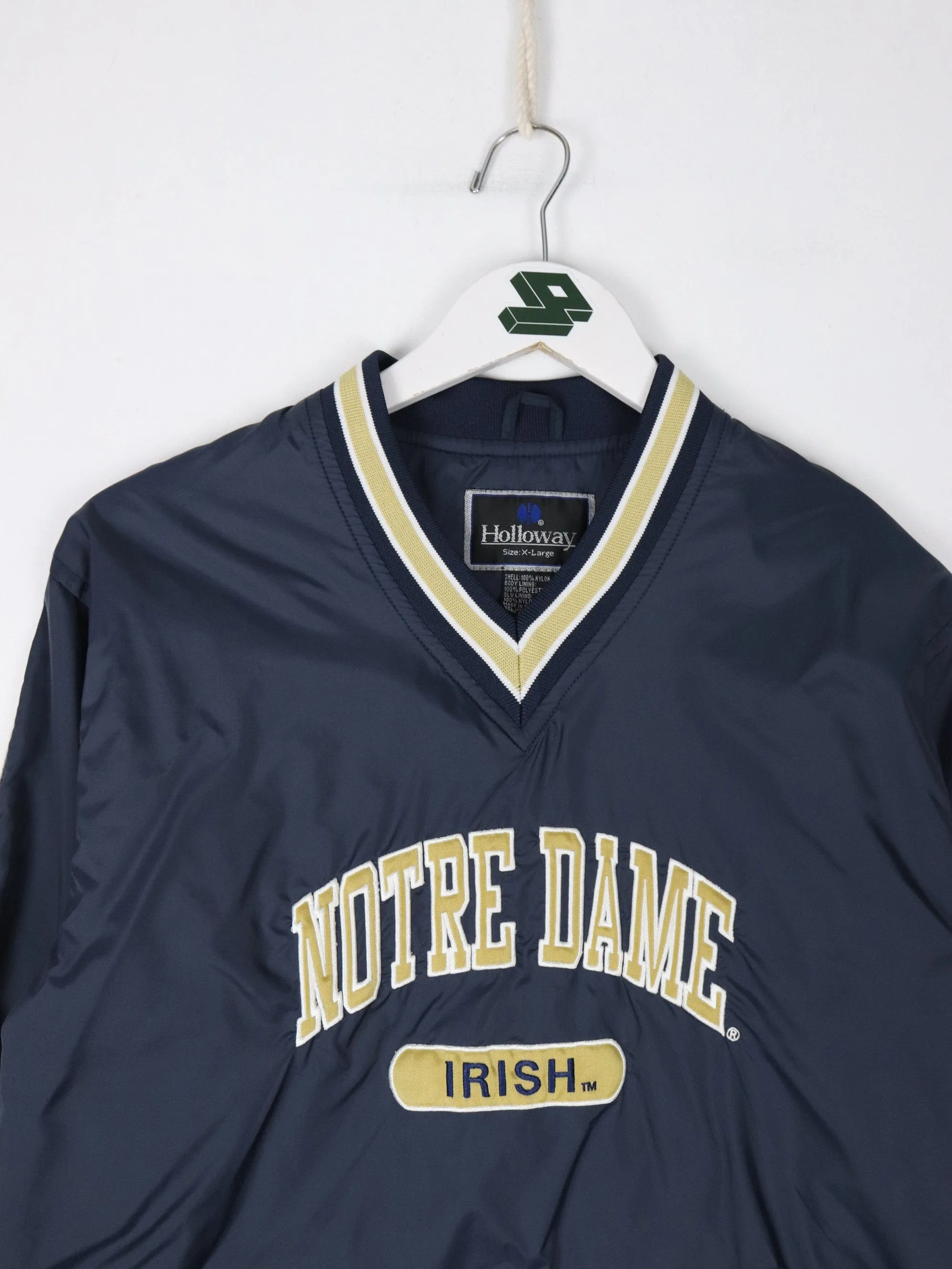 Notre Dame Fighting Irish Jacket Youth XL Blue Pullover College Windbreaker