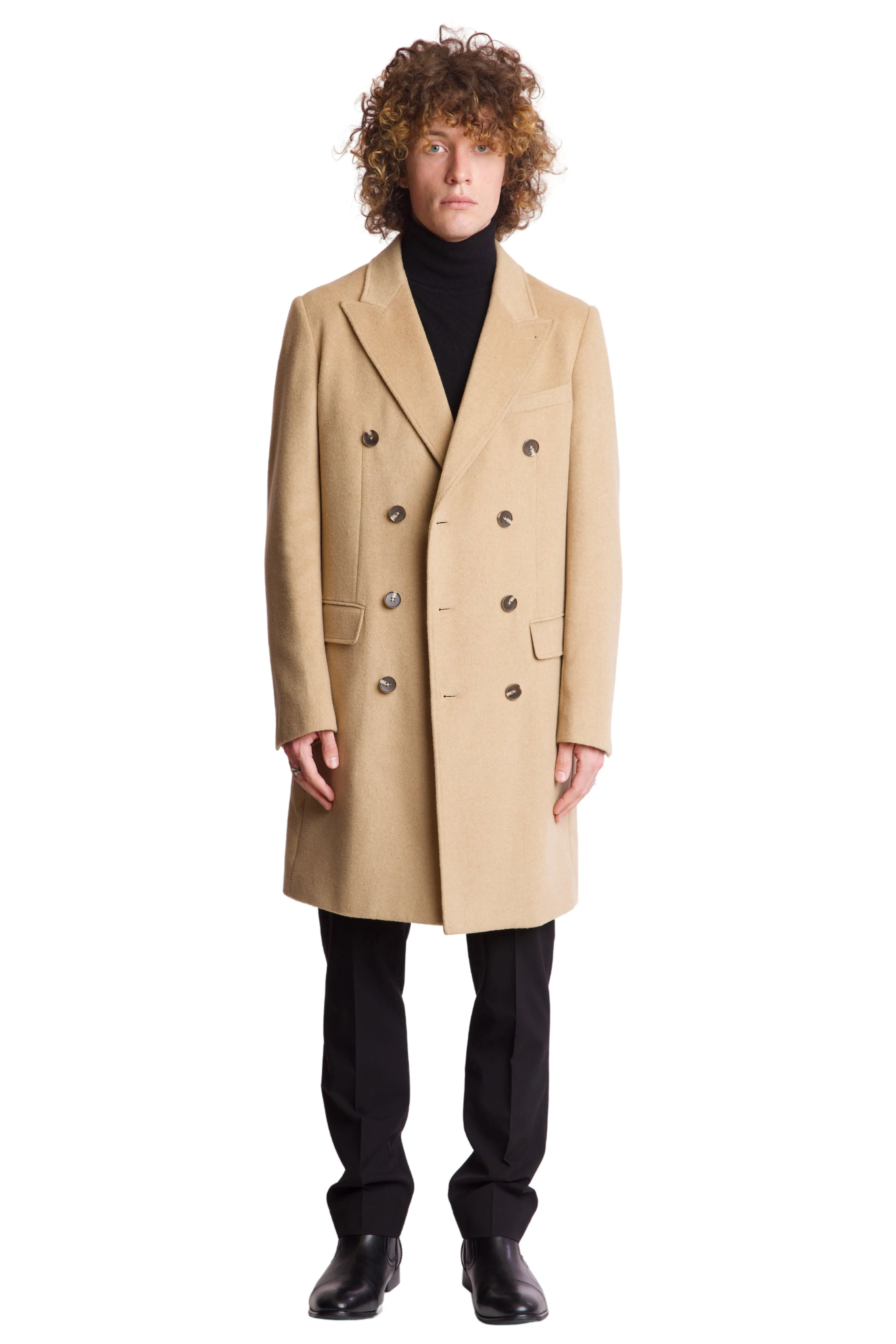 Peak DB Coat - slim - Light Camel Soft Touch