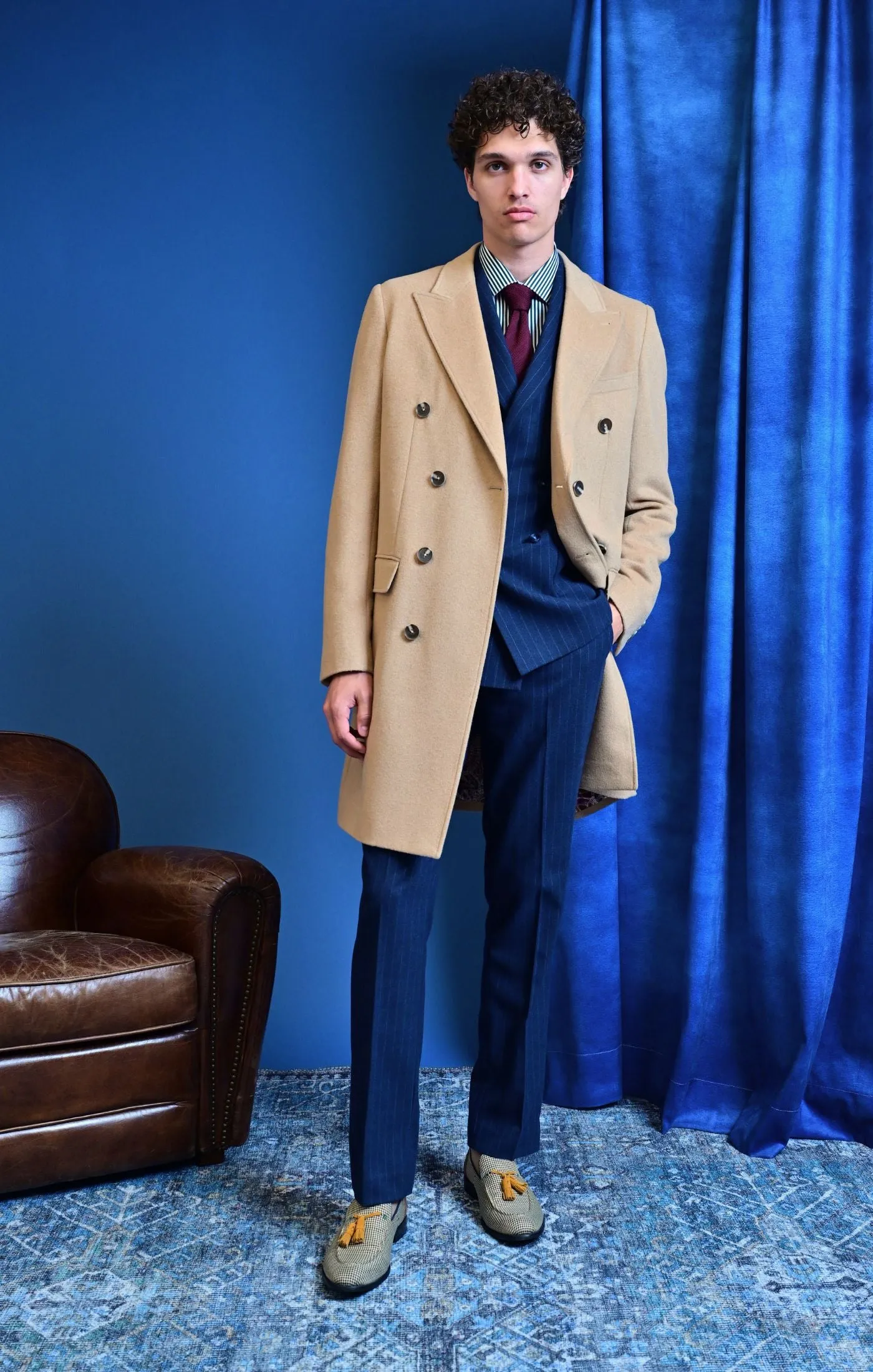 Peak DB Coat - slim - Light Camel Soft Touch