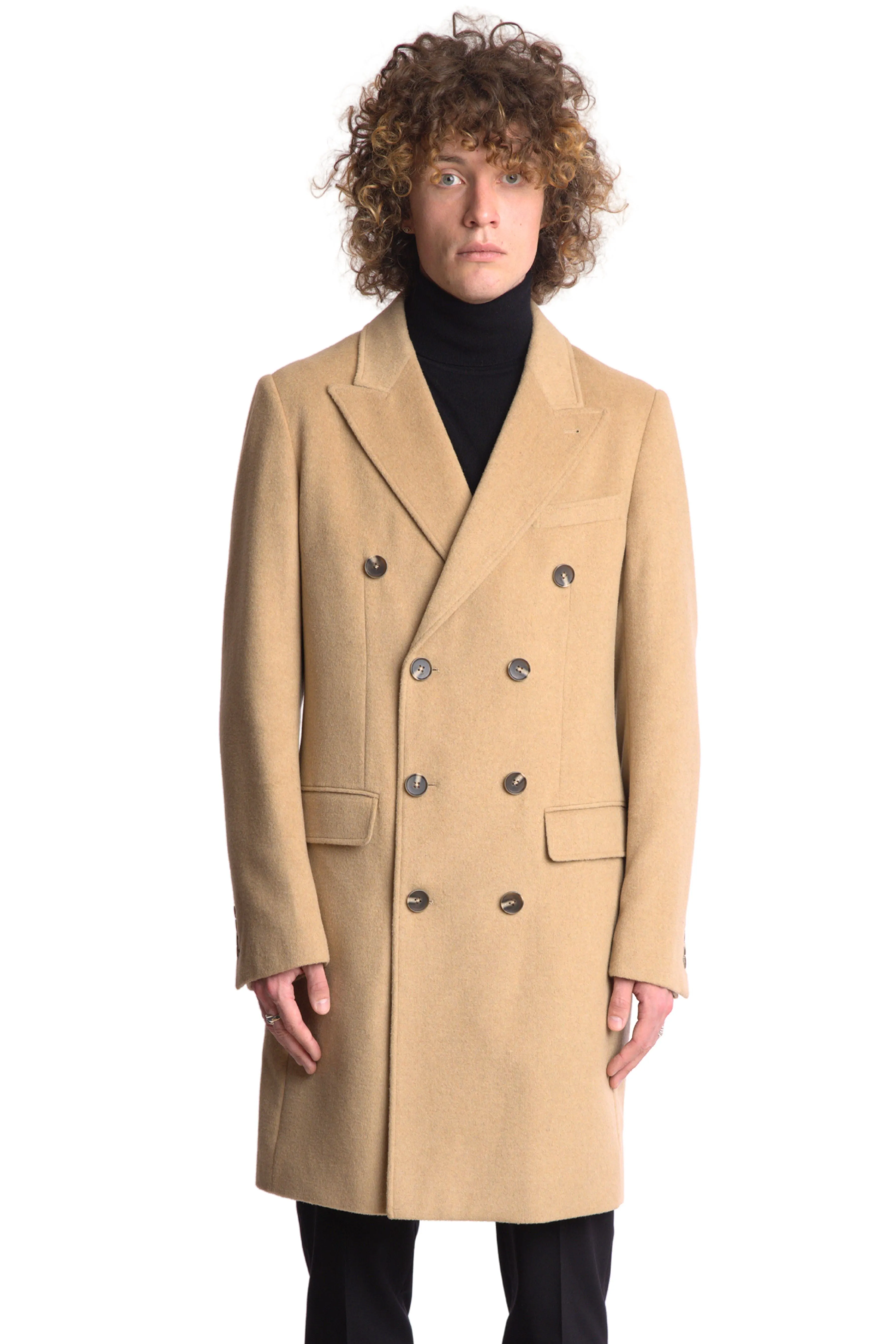 Peak DB Coat - slim - Light Camel Soft Touch