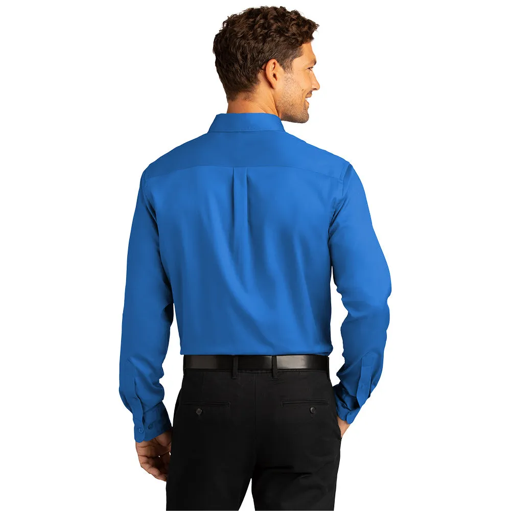 Port Authority® Long Sleeve SuperPro React™ Twill Shirt - Strong Blue