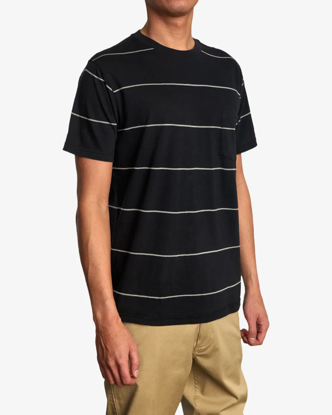 PTC Pigment Stripe Tee - Pirate Black