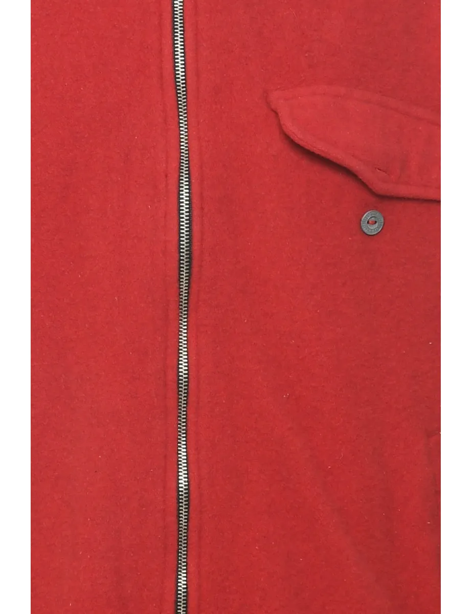 Red Wool Coat - XL