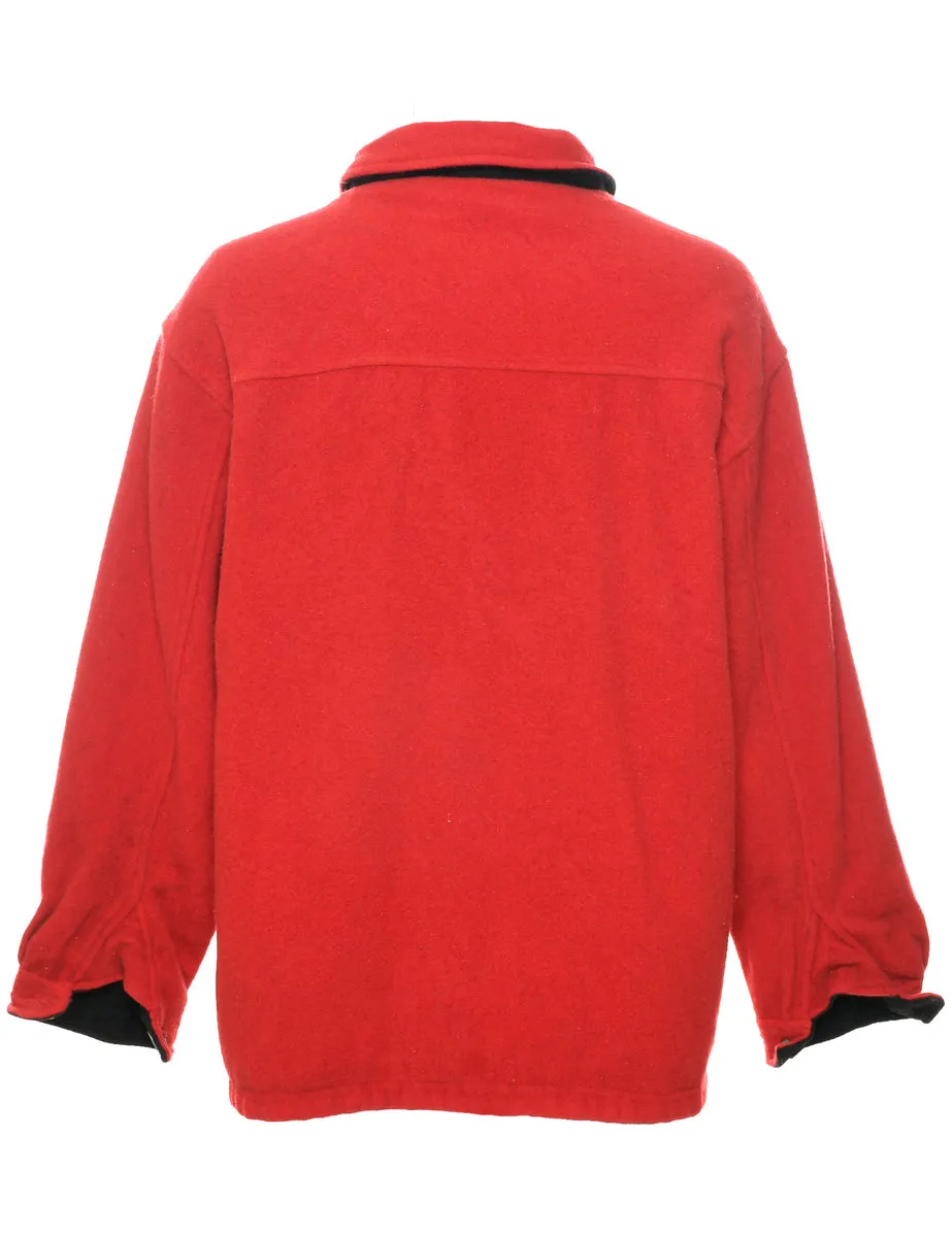 Red Wool Coat - XL