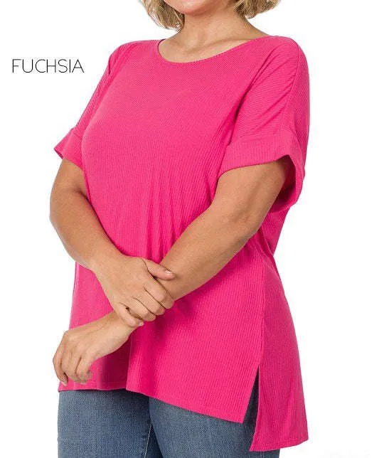 Ribbed Flowy Top | S-XL