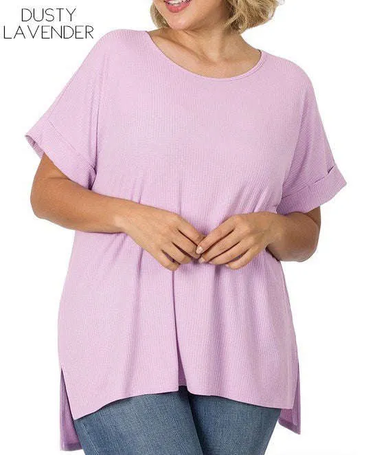 Ribbed Flowy Top | S-XL