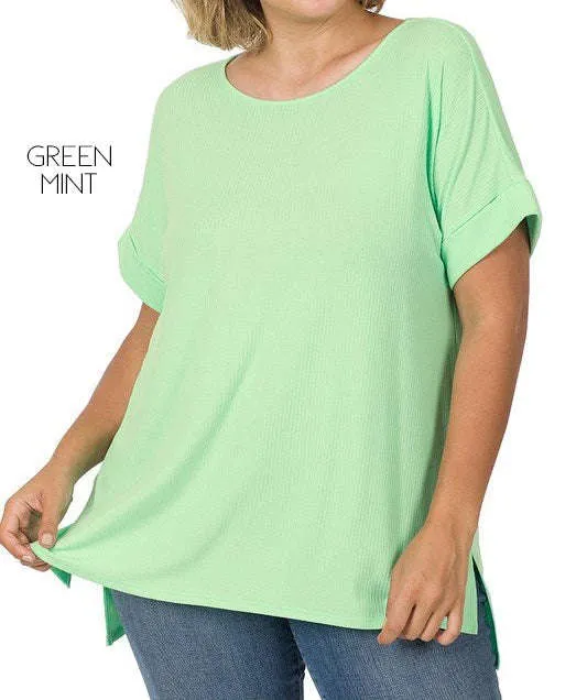 Ribbed Flowy Top | S-XL