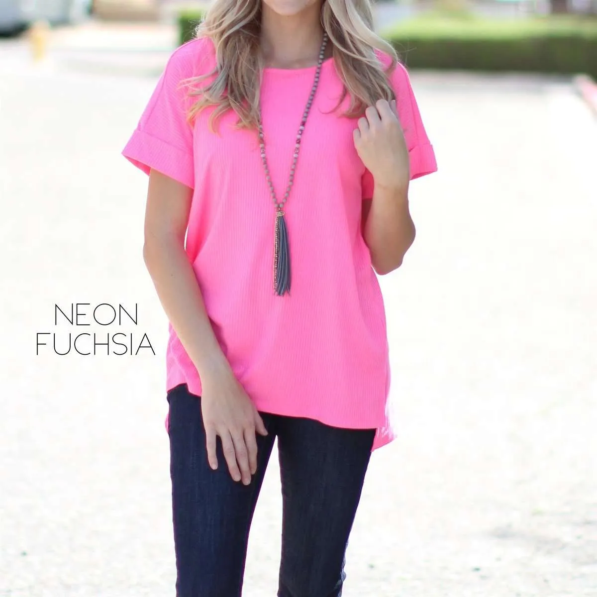 Ribbed Flowy Top | S-XL