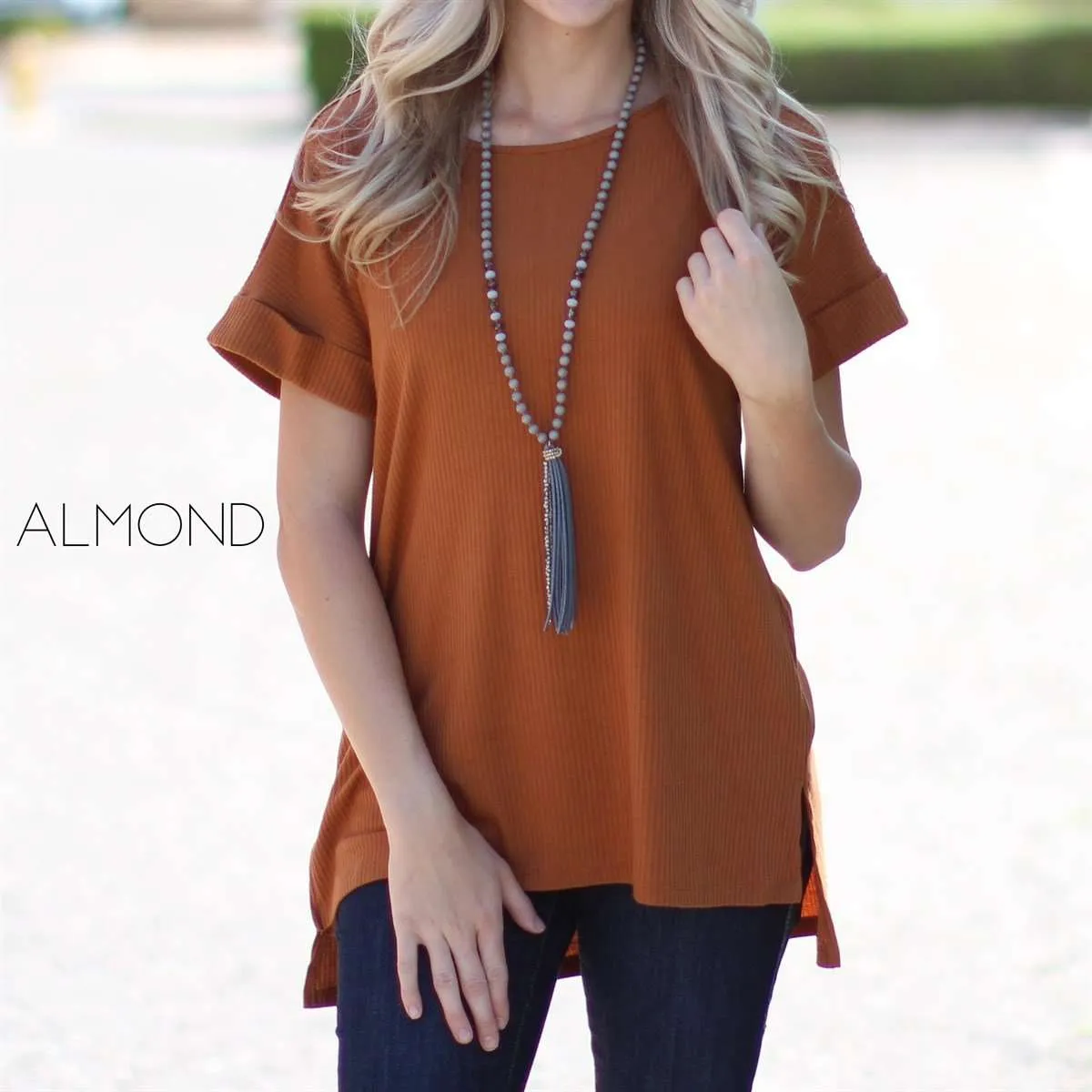 Ribbed Flowy Top | S-XL