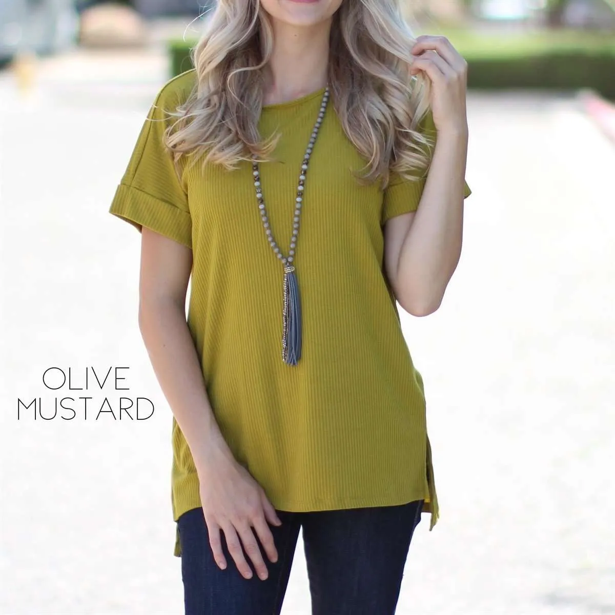 Ribbed Flowy Top | S-XL