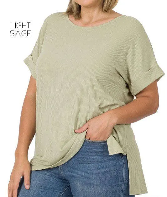 Ribbed Flowy Top | S-XL