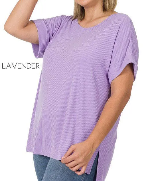 Ribbed Flowy Top | S-XL