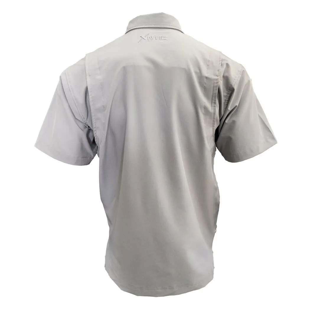 Short Sleeve Solid Lifestyle Button Down w/ REPEL-X